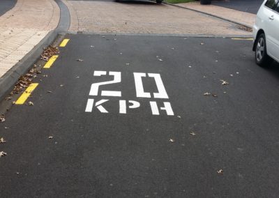 Speed Sign 20KPH stencil