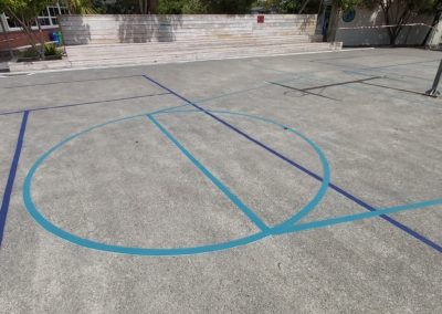 Navy & Teal (school colours) - sports courts